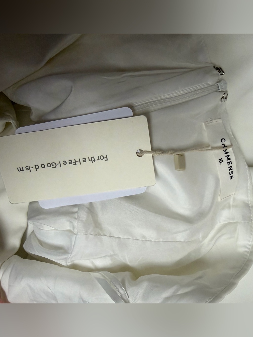 Commense White Halter Square-Neck Mini A-Line Dress Size XL NWT Graduation - Picture 5 of 5